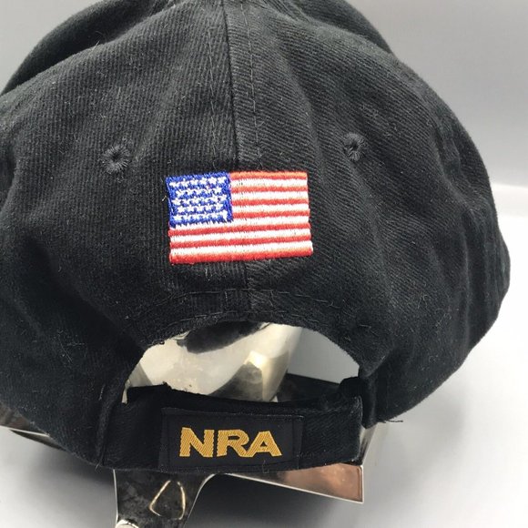NRA National Rifle Association Gun Rights Hat Cap Black Adult Used Adjustable - Picture 2 of 3